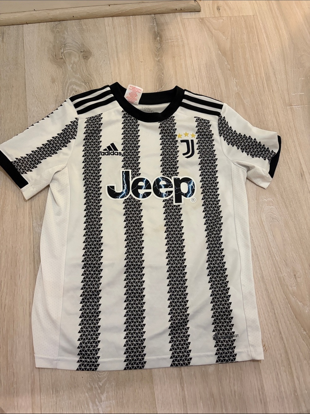 adidas Kids Juventus White and Black Home Jersey